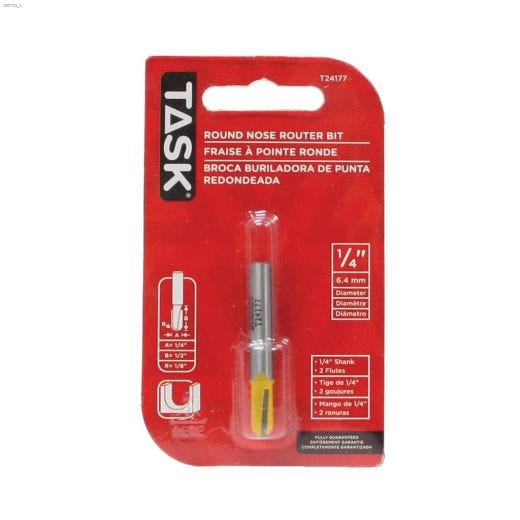 1/4" Tungsten Carbide Round Nose Router Bit