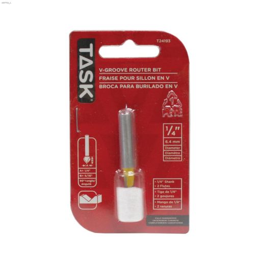 1/4" Tungsten Carbide V-Groove Router Bit