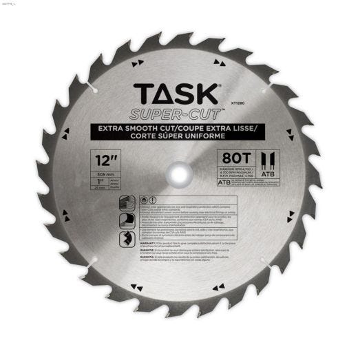 Supercut 12" 80 Teeth Carbide Fine Finishing Blade