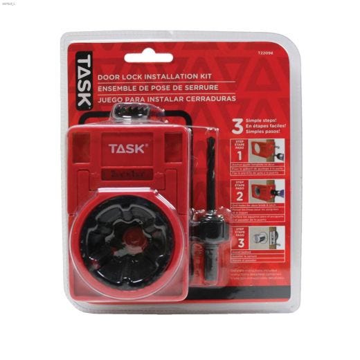 Carbon Steel 4 Piece Door Lock Installation Kit