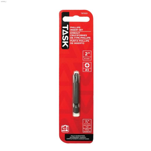 2" #3 Phillips S2 Steel Screwdriver Bit