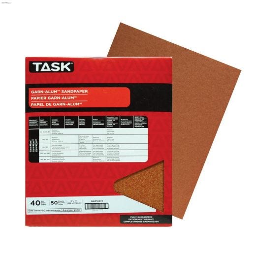 11" x 9" 40 Grit Coarse Aluminum Oxide Sandpaper-Bulk