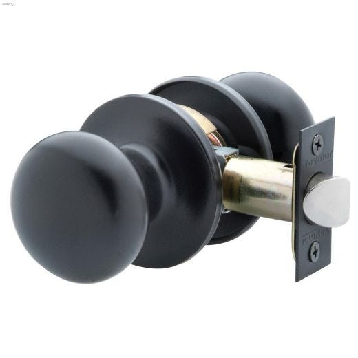 2-5\/8\" Passage Matte Black Capri Door Knob