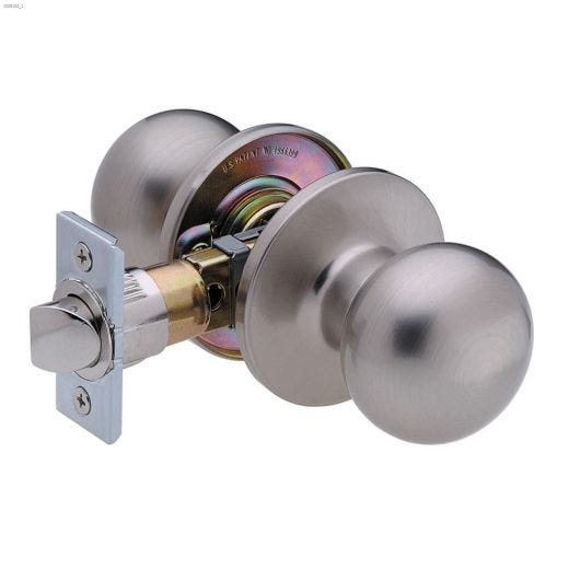 Poignée ronde intimité Epic, acier inoxydable satiné