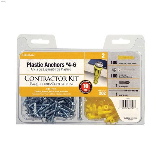 #4-6 x 7/8" Ribbed Anchors Kit