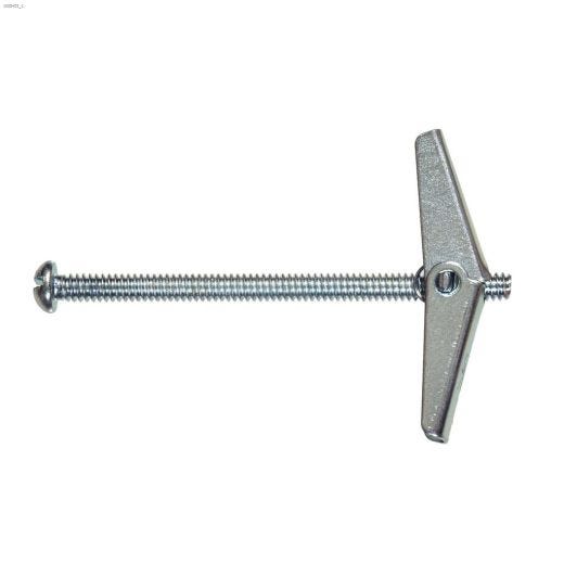 3/16" x 4" Round Head Spring Wing Toggle Bolt Anchor-2/Pack