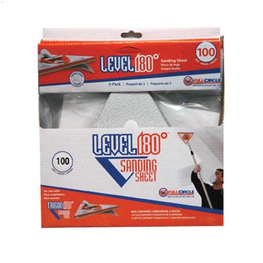 100 Grit Trigon Level 180 Sandpaper-5\/Pack