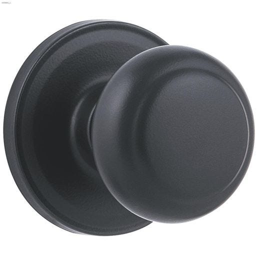 2-1\/16\" Passage\/Hall\/Closet Iron Black Troy Door Knob Set