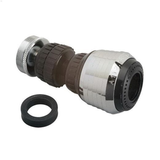 M-Line Black 360 deg 1.5 gpm Double Swivel Aerator