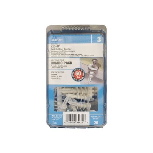 Zip-It #8 x 1-1/4" Wallboard Anchor-20/Pack