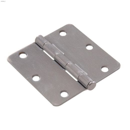4" x 4" Penture à mortaise complète en chrome satiné
