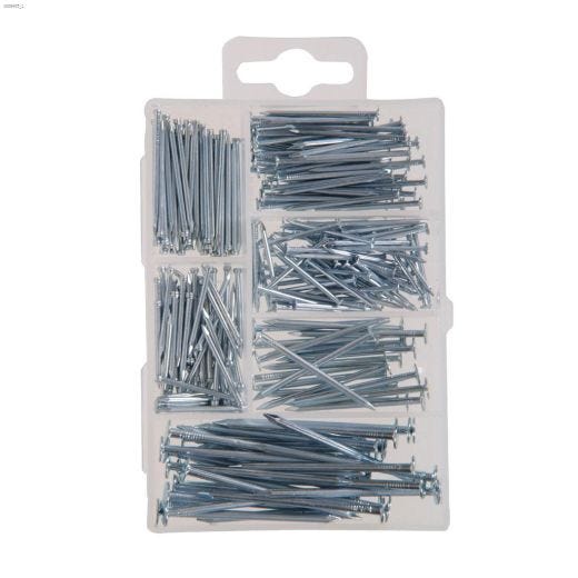 Zinc Plated 266 Piece Wire & Brad Nail Kit 0.38 lb-1/Pack