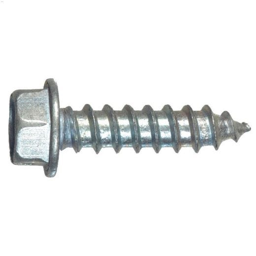 #14 x 1" Zinc Plated HWH Sheet Metal Screw-25/Pack