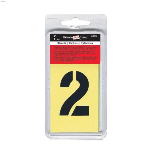 2\" Black On Yellow 410 Gauge Oilboard Combo Stencil Set