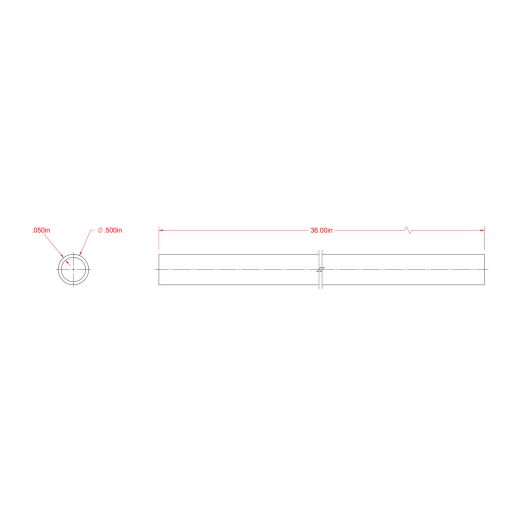 Tube rond en aluminium