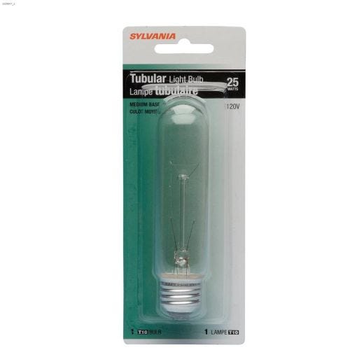 Ampoule incandescente transparente 25 Watt E26 T10