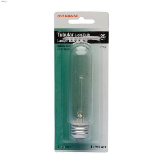 T10 25W Medium Base Incandescent Bulb