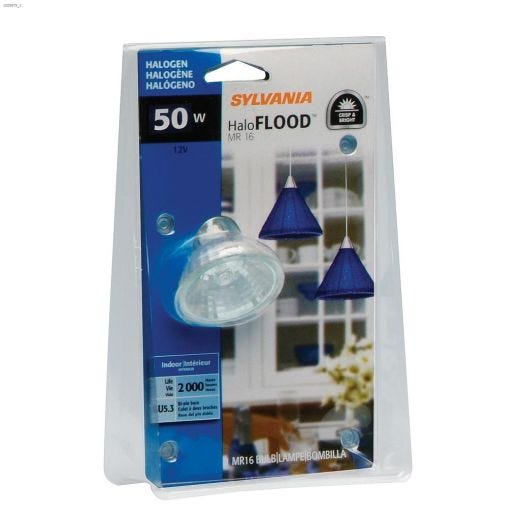 Ampoule halogène 50 Watt GU5.3 deux broches MR16