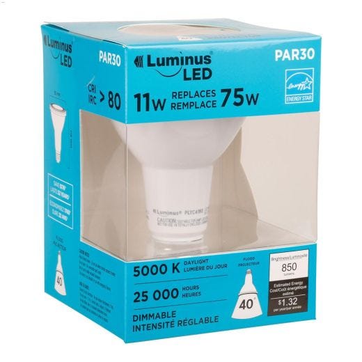11 Watt E26 Medium PAR30 LED Bulb