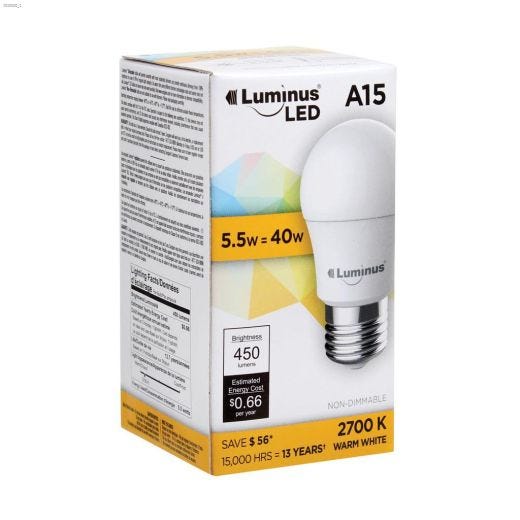 5.5 Watt E26 A15 LED Bulb