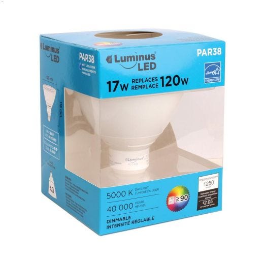 PAR38 15W 5000K 40 Degree Dimmable LED Bulb