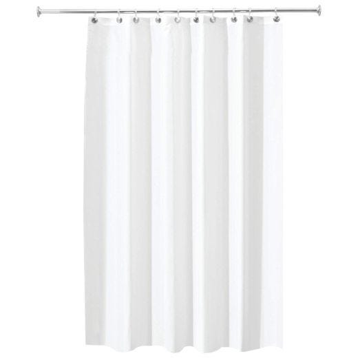 108" x 72" White Fabric Shower Curtain Liner Duo