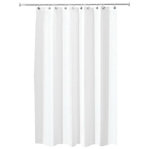 54" x 78" White Polyester Fabric Shower Liner