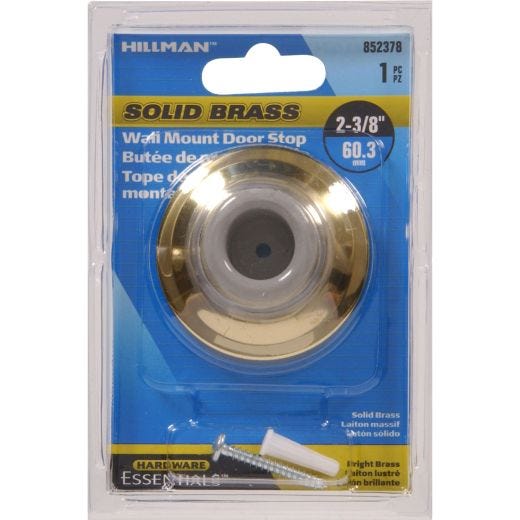 2-3/8" Solid Brass/Bright Brass Door Stop