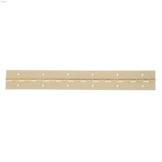 72\" x 2\" Brass Plated Continuous Hinge