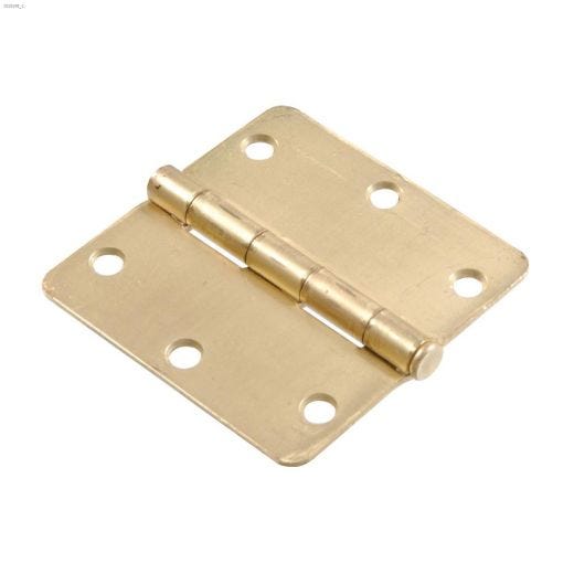 3-1\/2\" Satin Brass Full-Mortise Residential Door Butt Hinge