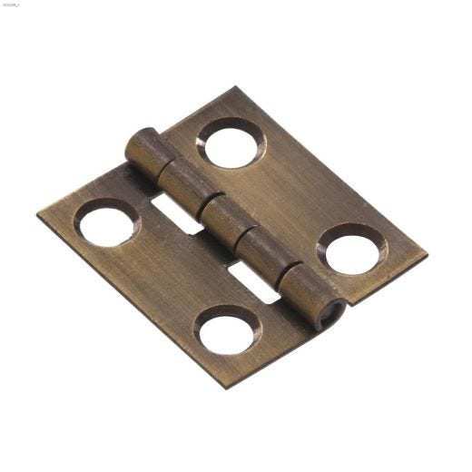 3\/4\" x 1\" Bright Brass Solid Brass Broad Hinge-4\/Pack