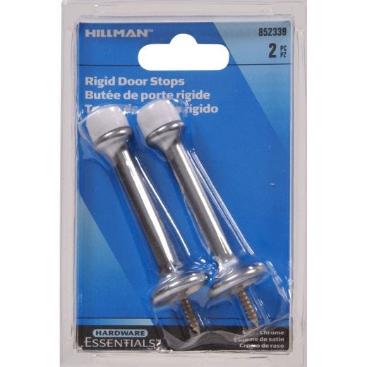 3" Satin Chrome Standard Rigid Door Stop-2/Pack