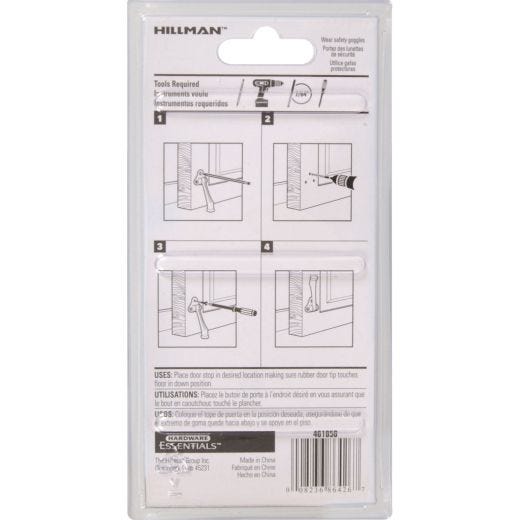 4" White Kickdown Door Stop