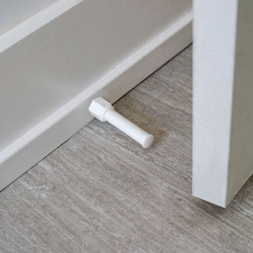 White Soft Jam Door Stop-2/Pack