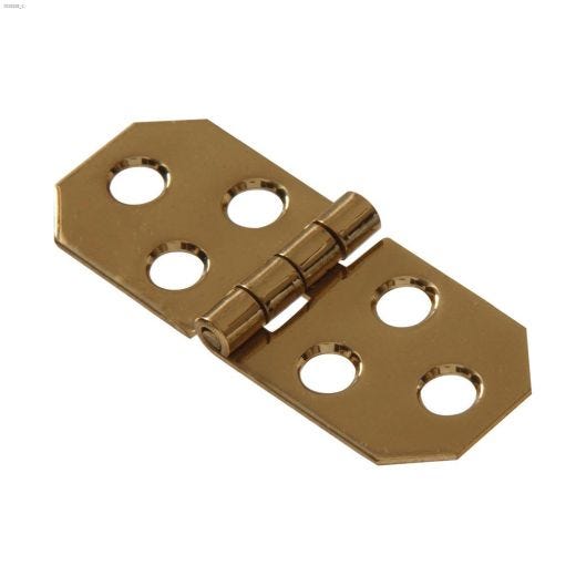 3/4" x 1-13/16" Bright Solid Brass Decorative Hinge-2/Pack