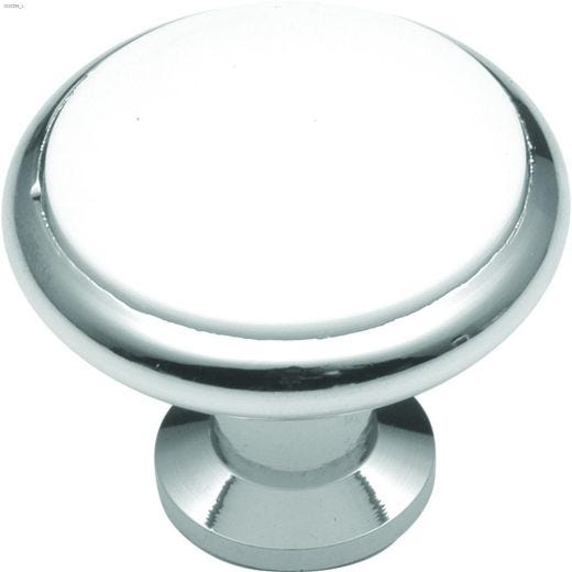 1-3\/8\" White Porcelain With Chrome Eclipse Door Knob