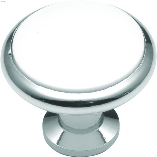 1-3/8" White Porcelain With Chrome Eclipse Door Knob