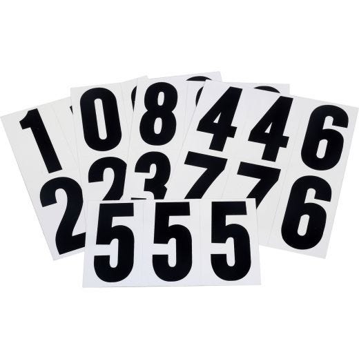 3" Black On White Vinyl Numbers Kit