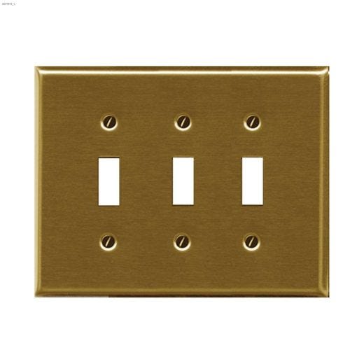 Metal Triple Toggle Wallplate
