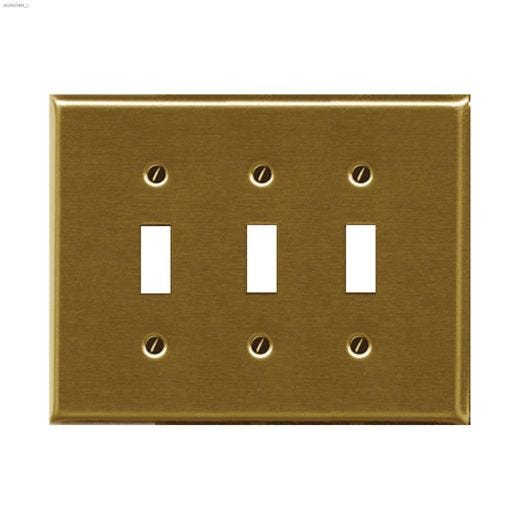 Metal Triple Toggle Wallplate