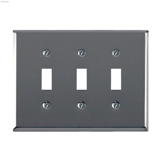 Metal Triple Toggle Wallplate