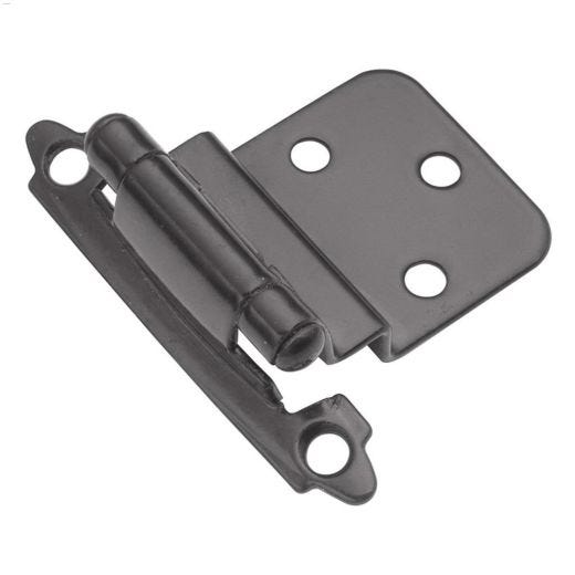 3/8" Penture autofermeture en acier entrante/sortante noire