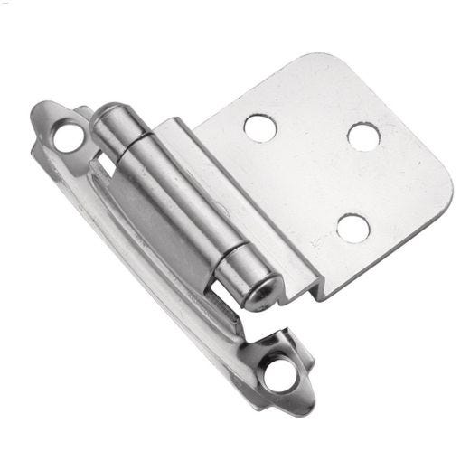 3/8" Inset/Offset Chrome Steel Self-Closing Hinge