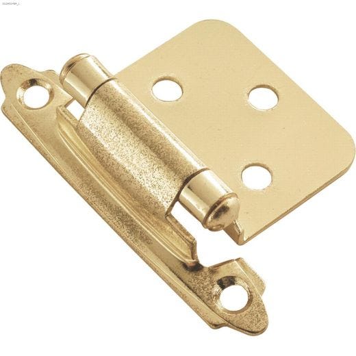 Penture affleurante autofermeture en acier laiton poli