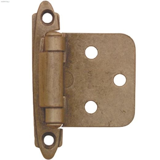 Penture affleurante autofermeture en acier laiton antique