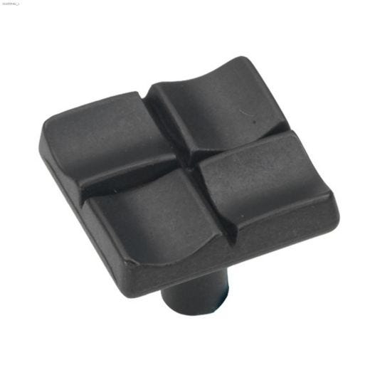 1" Black Iron Tidal Door Knob
