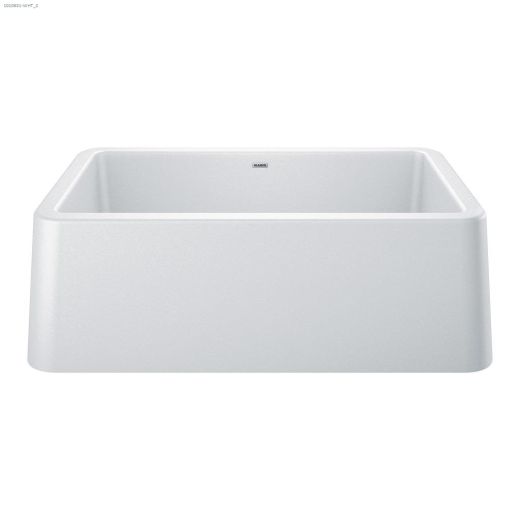 30" x 19" x 10" White Ikon 30 Apron Front Undermount Sink