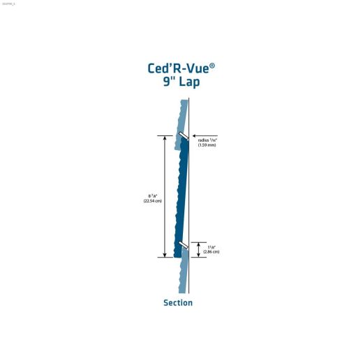 CanExel 9" x 12' x 3/8" Cedar Vue Splined