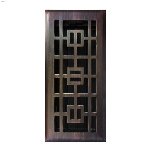 4\" x 10\" Oriental Design Floor Register