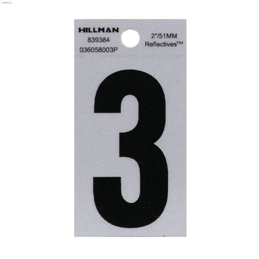 2" Lettre réfléchissante Mylar noir sur argent